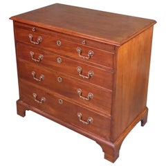 Antique George III Small Mahogany Bachelors Chest