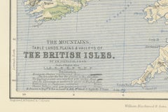 Geological Map of the British Isles by A.K. Johnston – Highlands & Valleys 1852