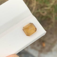 Geological Marvel Orange Citrine 4.10 Carats Emerald Cut Natural Brazilian Gem