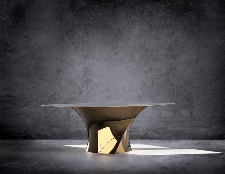 Photo inspiration: Picture Idea: Geometra Dining Table Minimalist Design Polished Bronze For Sale At
