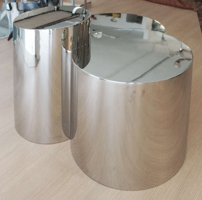 Geometria Cerchi #3 Coffee Table by form A-Polished Steel Version In New Condition In New York, NY