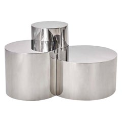 Geometria Cerchi #3 Coffee Table by form A-Polished Steel Version