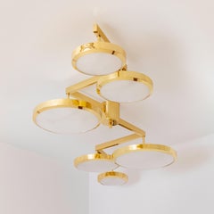 Geometria Sospesa Ceiling Light by Gaspare Asaro - Polished Brass