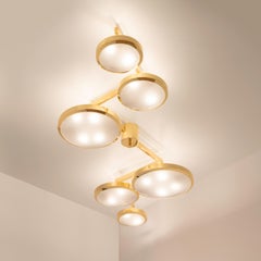 Geometria Sospesa Ceiling Light by Gaspare Asaro-Polished Brass Finish