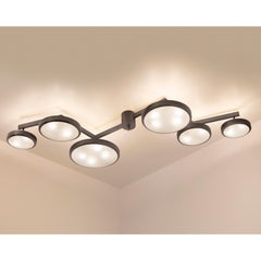 Geometrische Sospesa-Deckenleuchte von Gaspare Asaro-Brunito Nero Finish