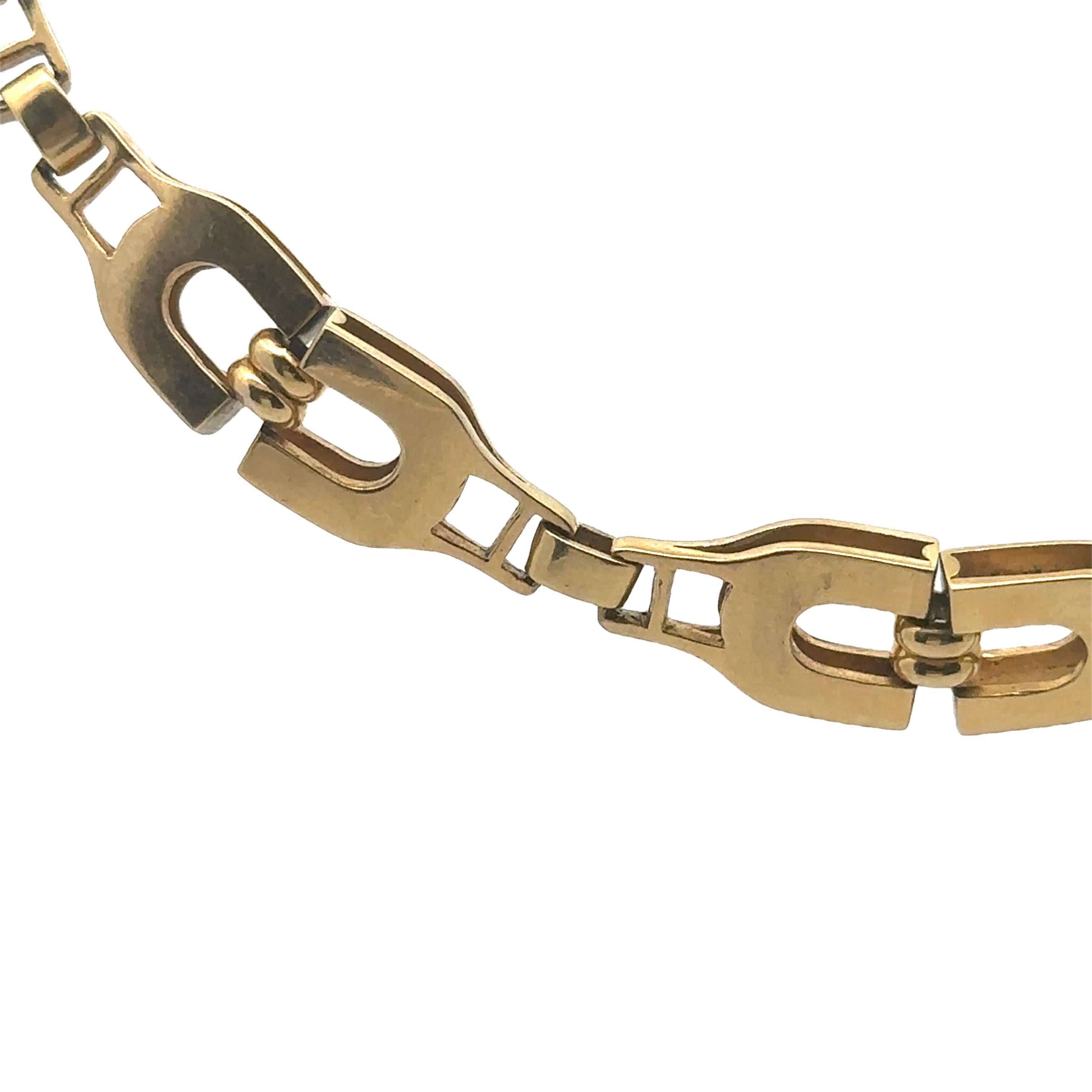 da uomo o donna Collana geometrica in oro giallo 18k in vendita