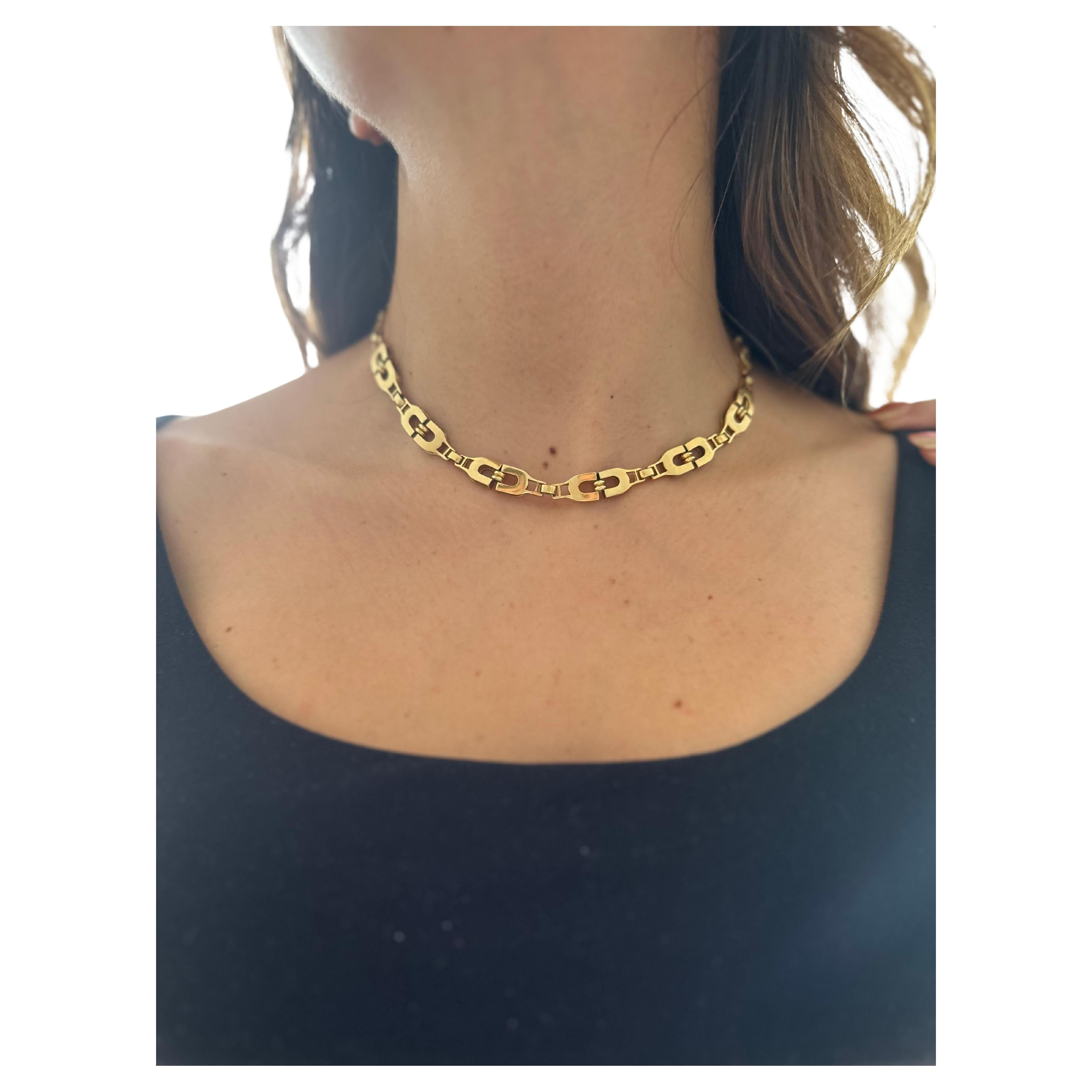 Geometric 18k Yellow Gold Necklace