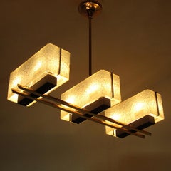 Geometric 1960s Chandelier by Maison Arlus