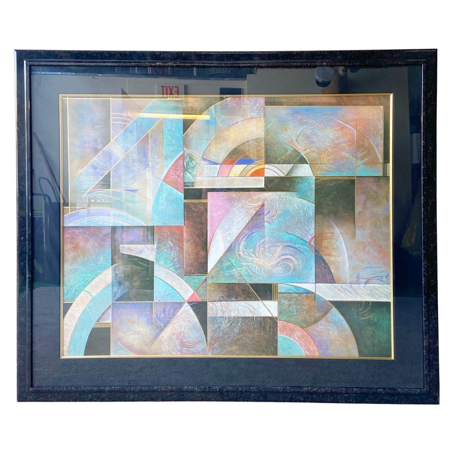 Geometric Abstract Framed Art Print by Richard Hall