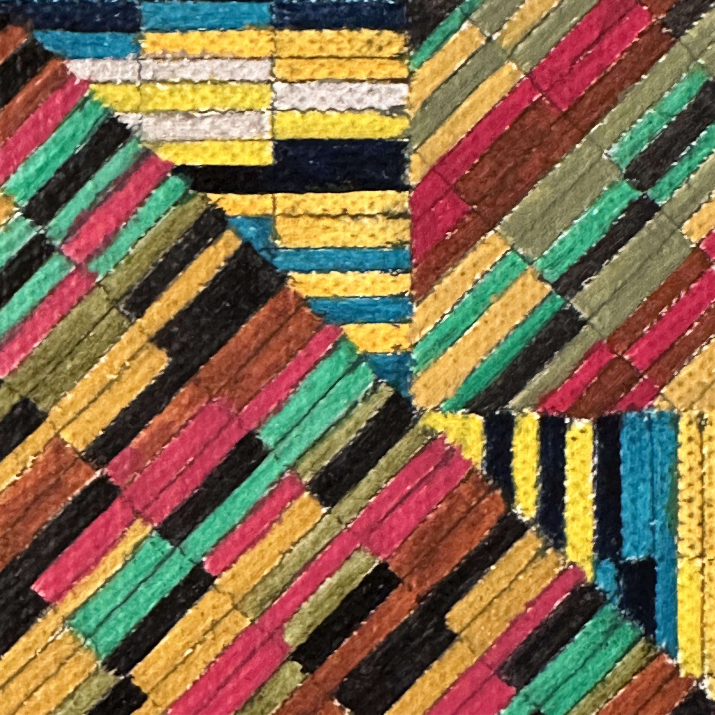 Olandese Quadro geometrico astratto multicolore olandese di Eric Pool in vendita