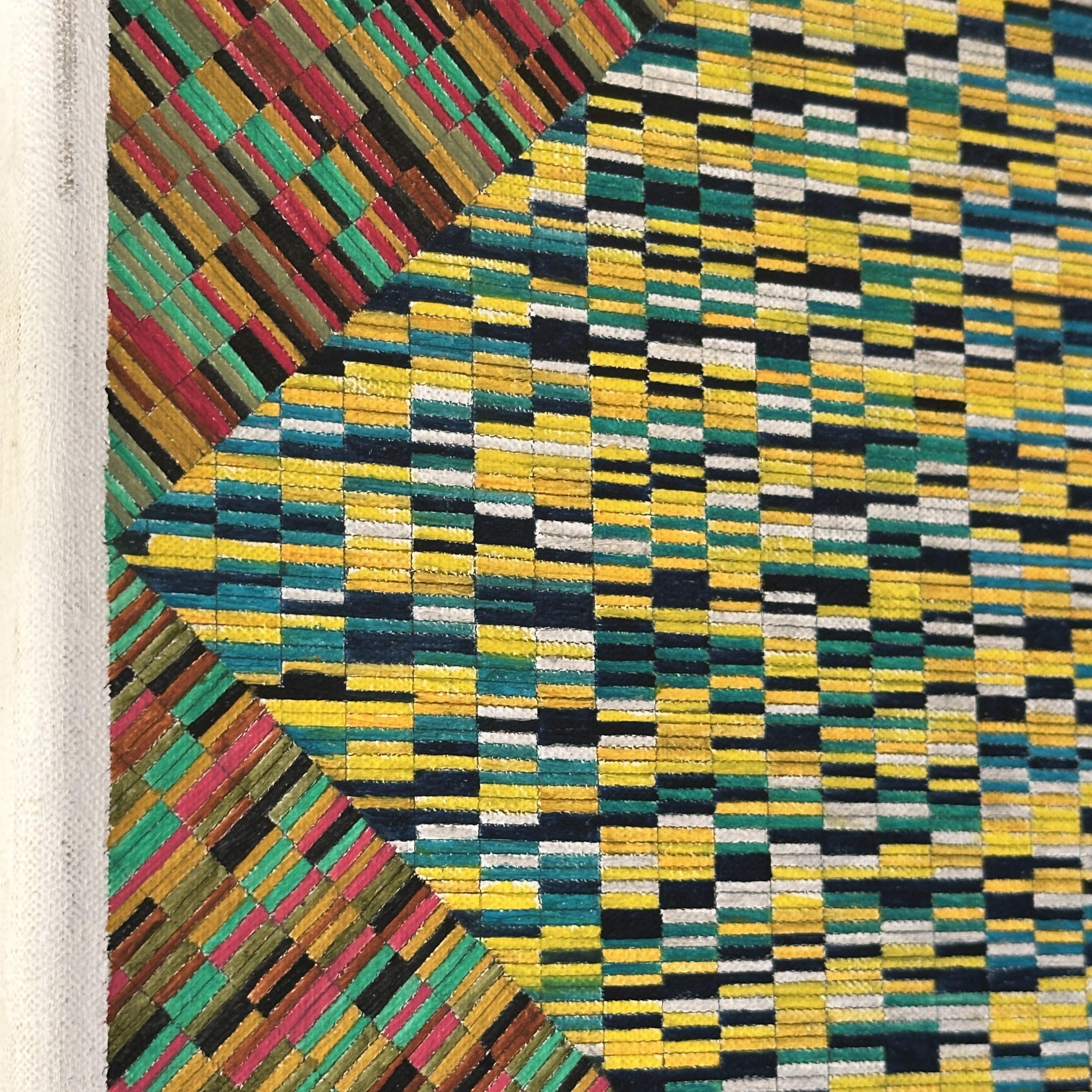 Quadro geometrico astratto multicolore olandese di Eric Pool In condizioni ottime in vendita a London, GB