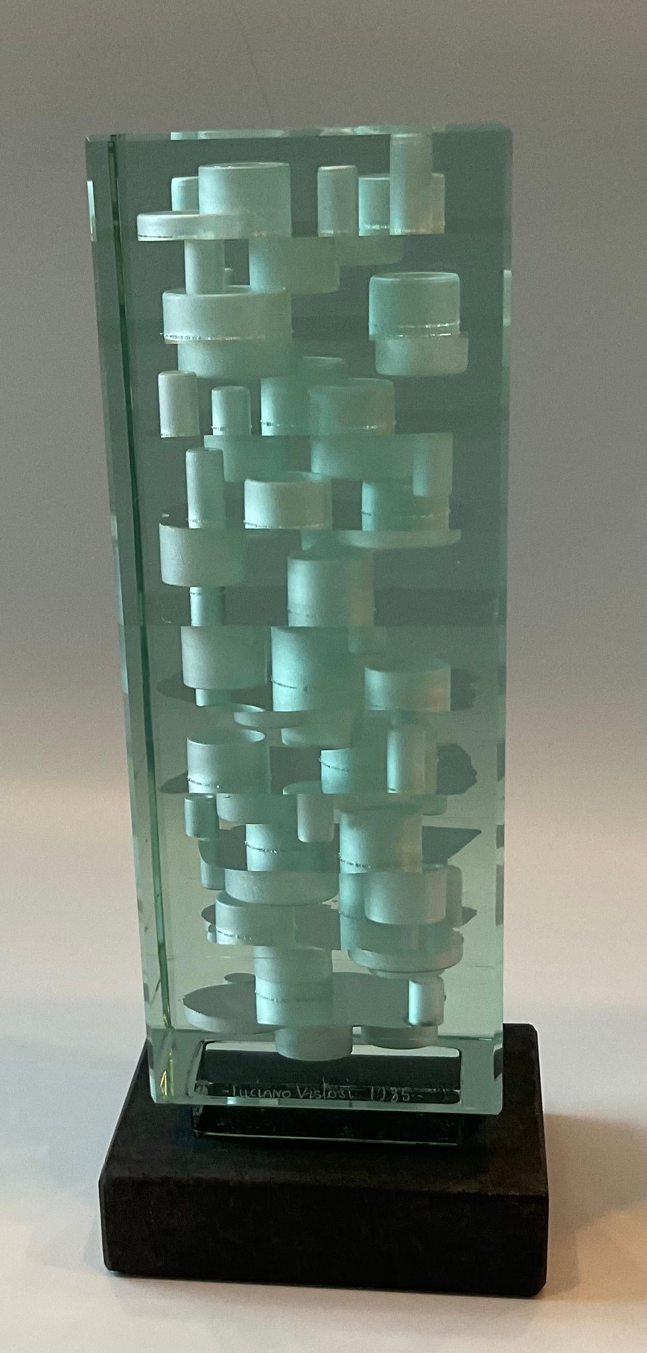 stacked glass cactus