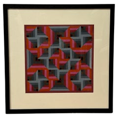 Geometric Abstraction Acrylic Painting by Ron Childers #1