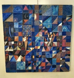 Abstraction géométrique Bulgarie, peinture sur toile