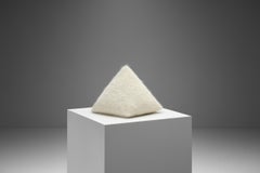 Geometric Accent Pillow in Premium White Fabric