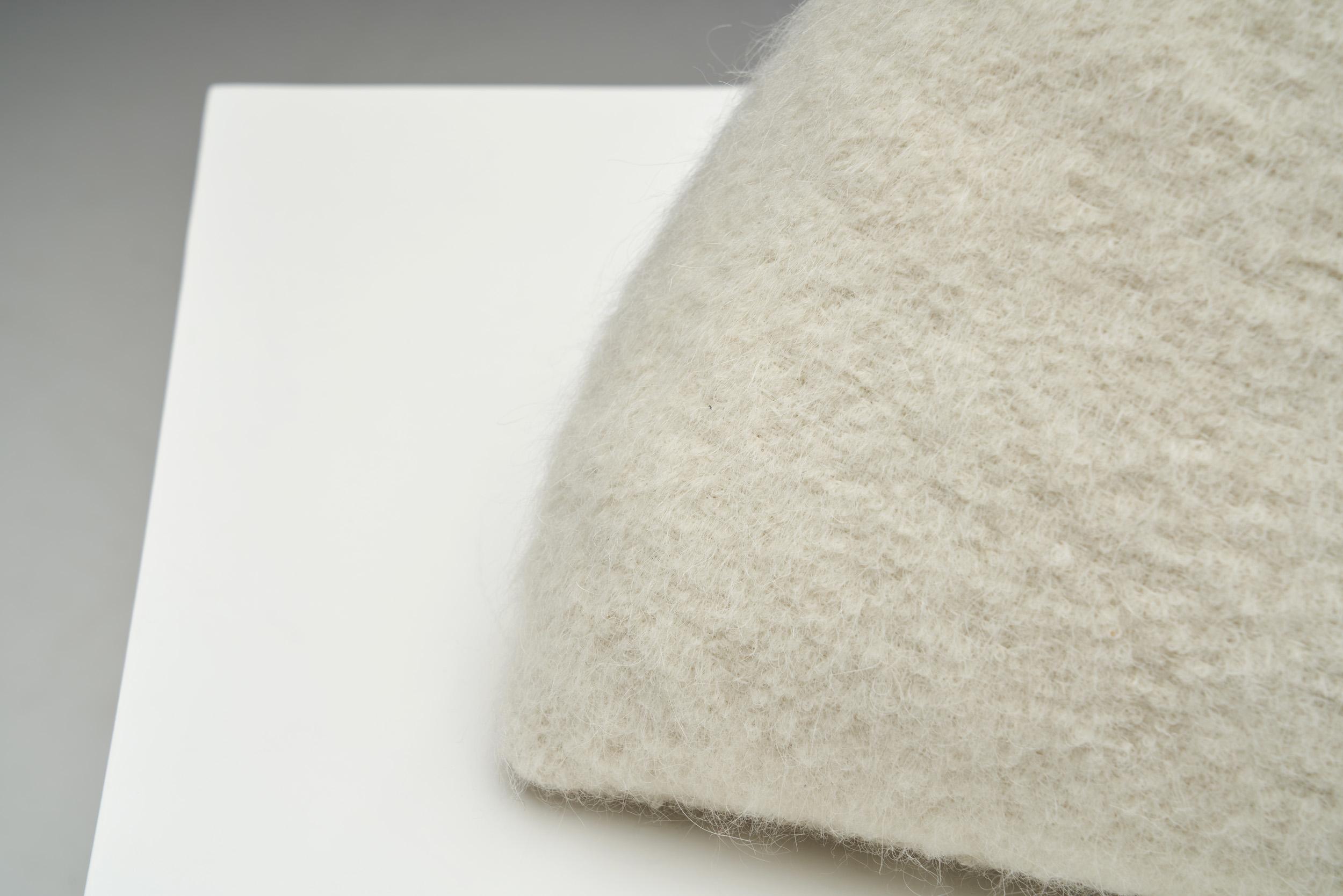 Geometric Accent Pillow in Premium White Fabric For Sale 3