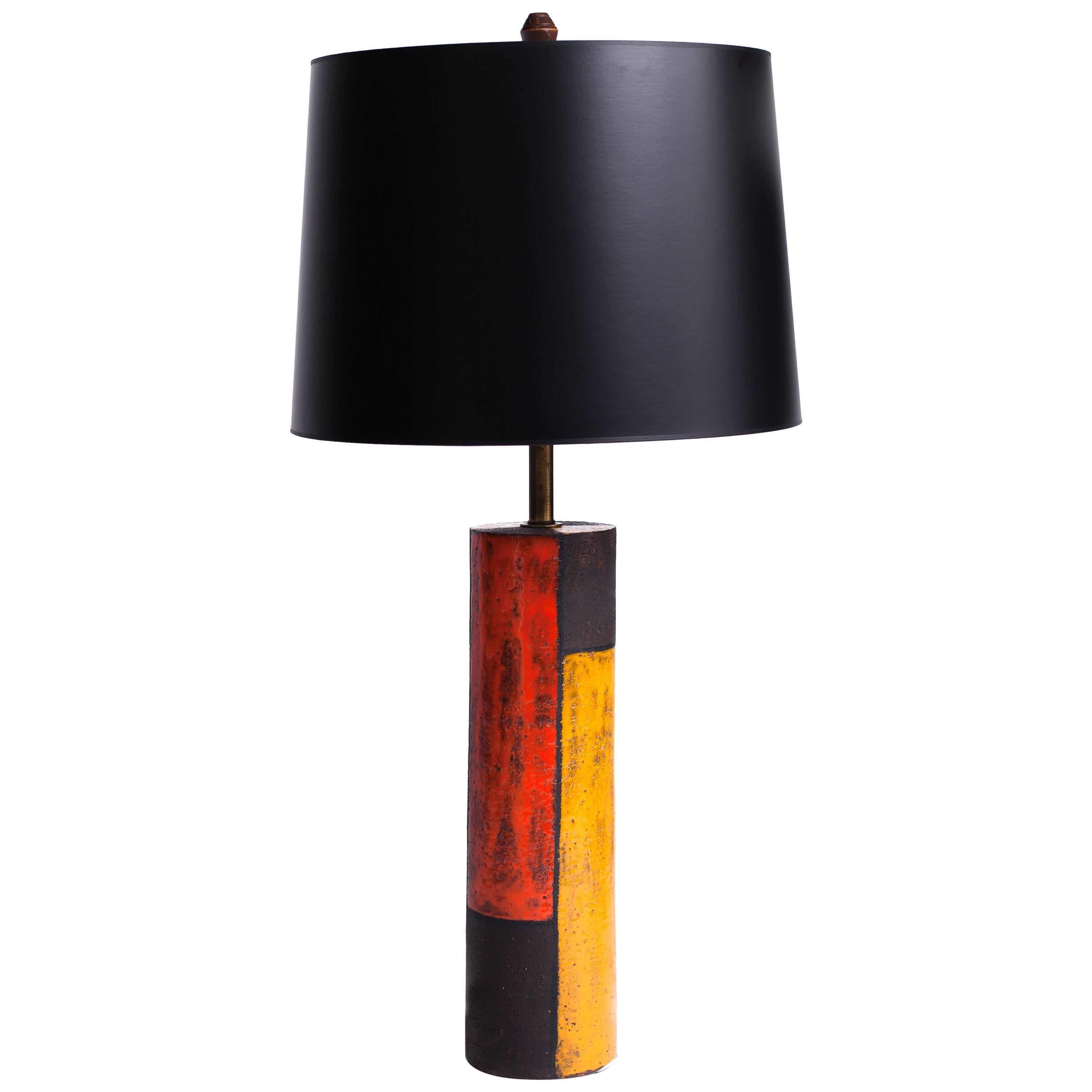 Lampe de table géométrique Aldo Londi pour Bitossi, Italie, années 1950 en vente