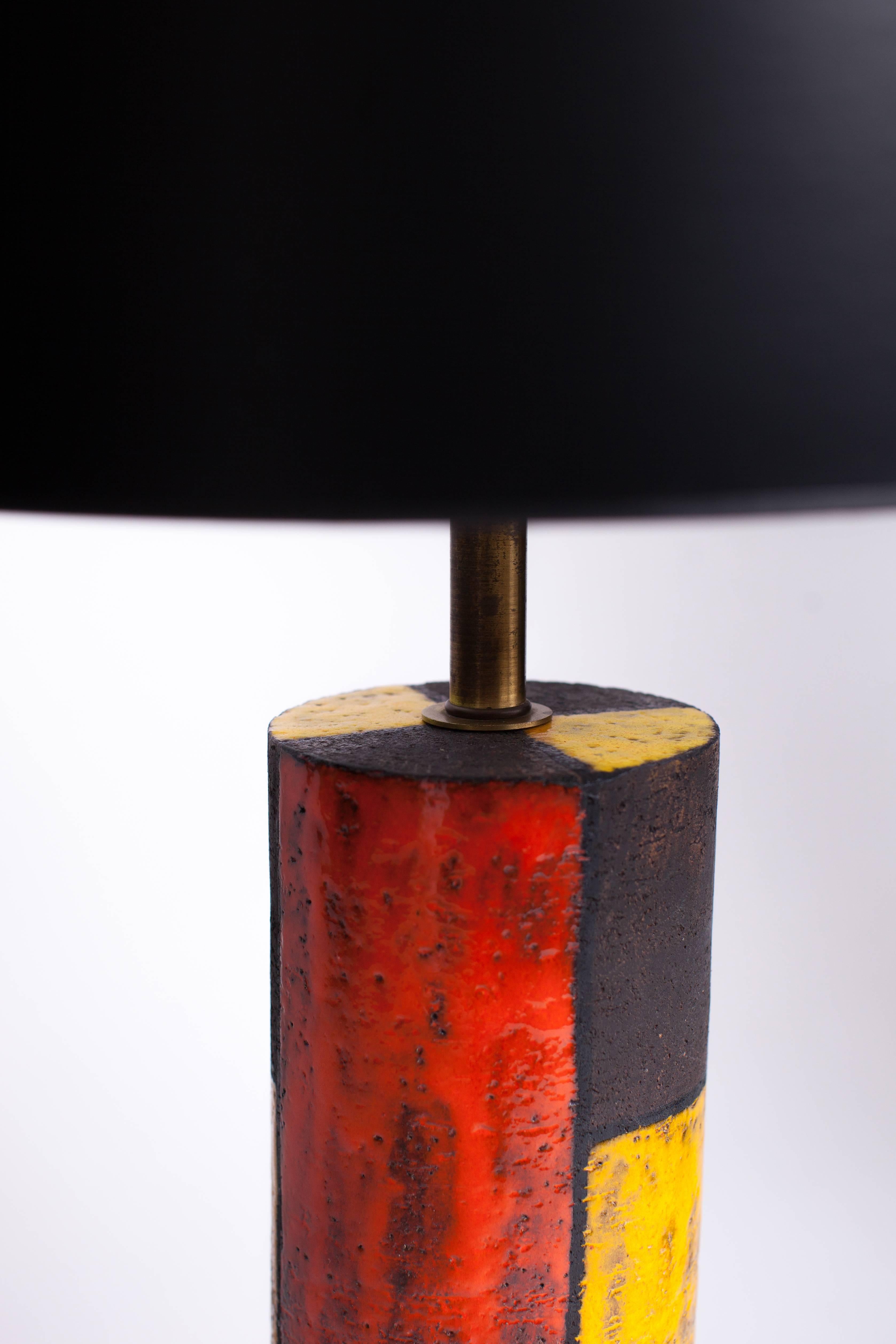 italien Lampe de table géométrique Aldo Londi pour Bitossi, Italie, années 1950 en vente