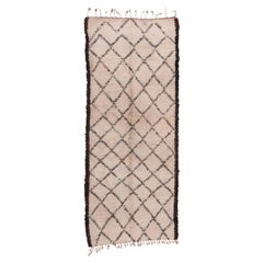 Geometric Allover Ivory Black Moroccan Rug