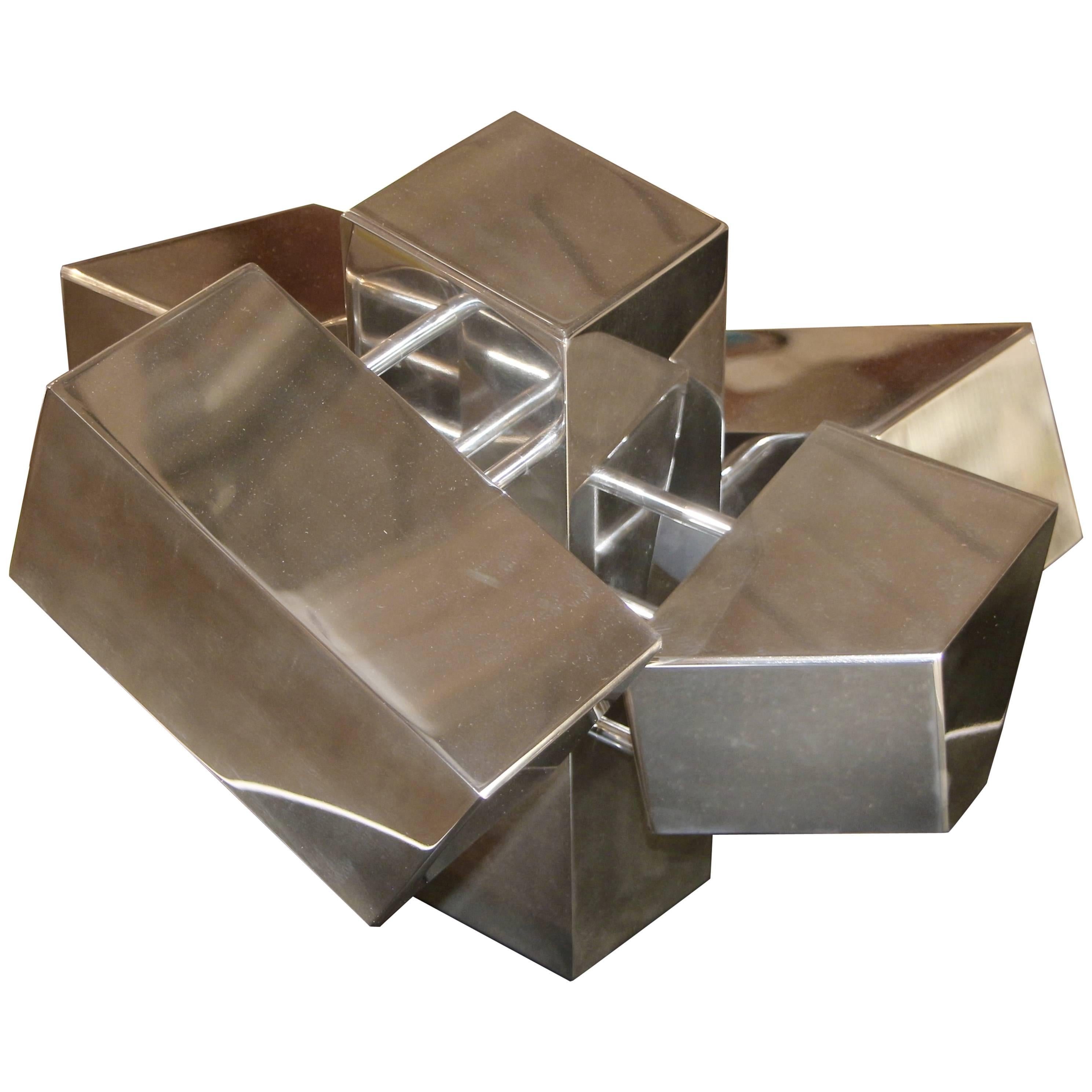 Geometric Aluminium Sculpture by California Artist Casey Cross