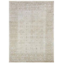 Geometric and Floral Pattern Area Rug