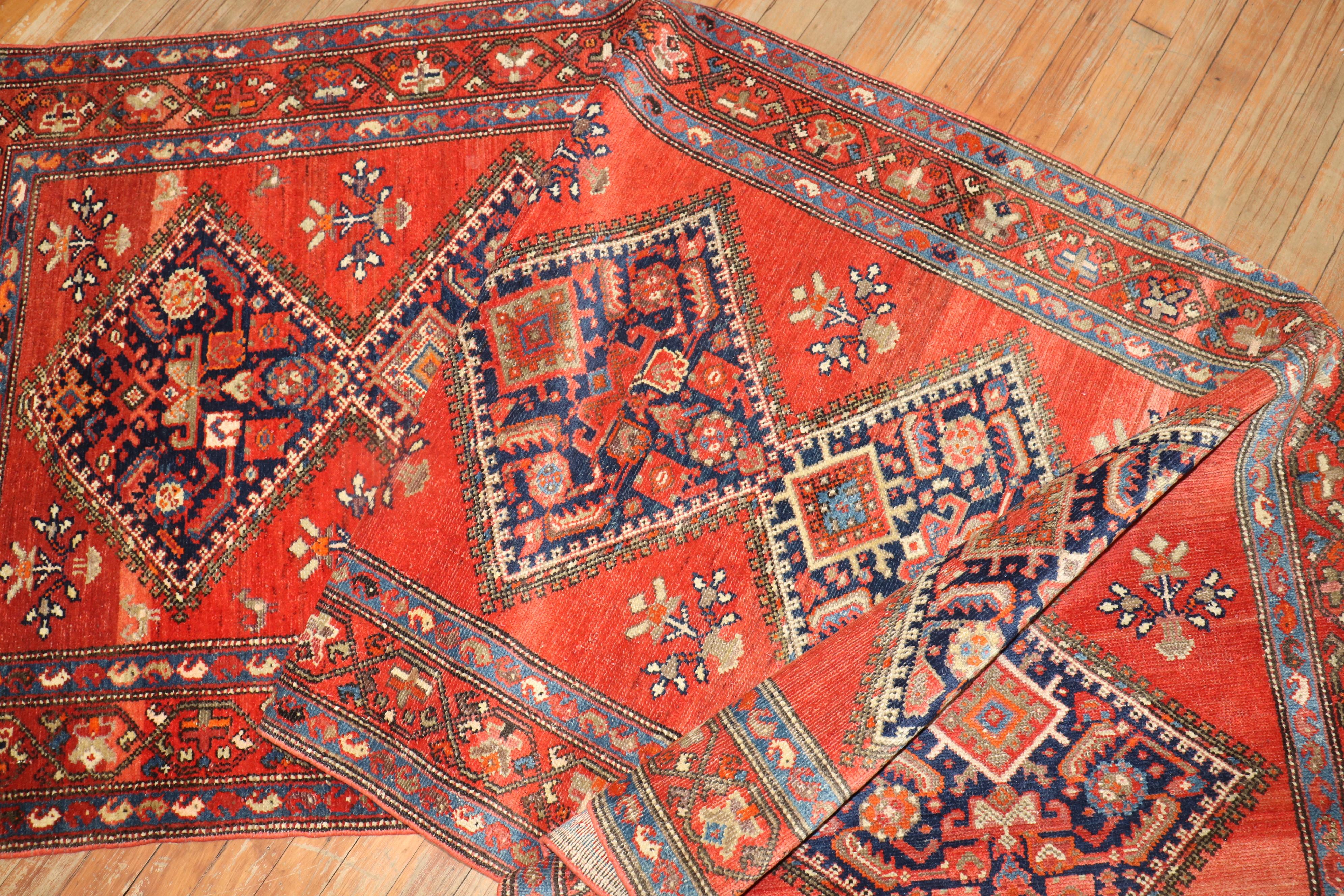 Geometric Antique Persian Malayer Runner For Sale 2