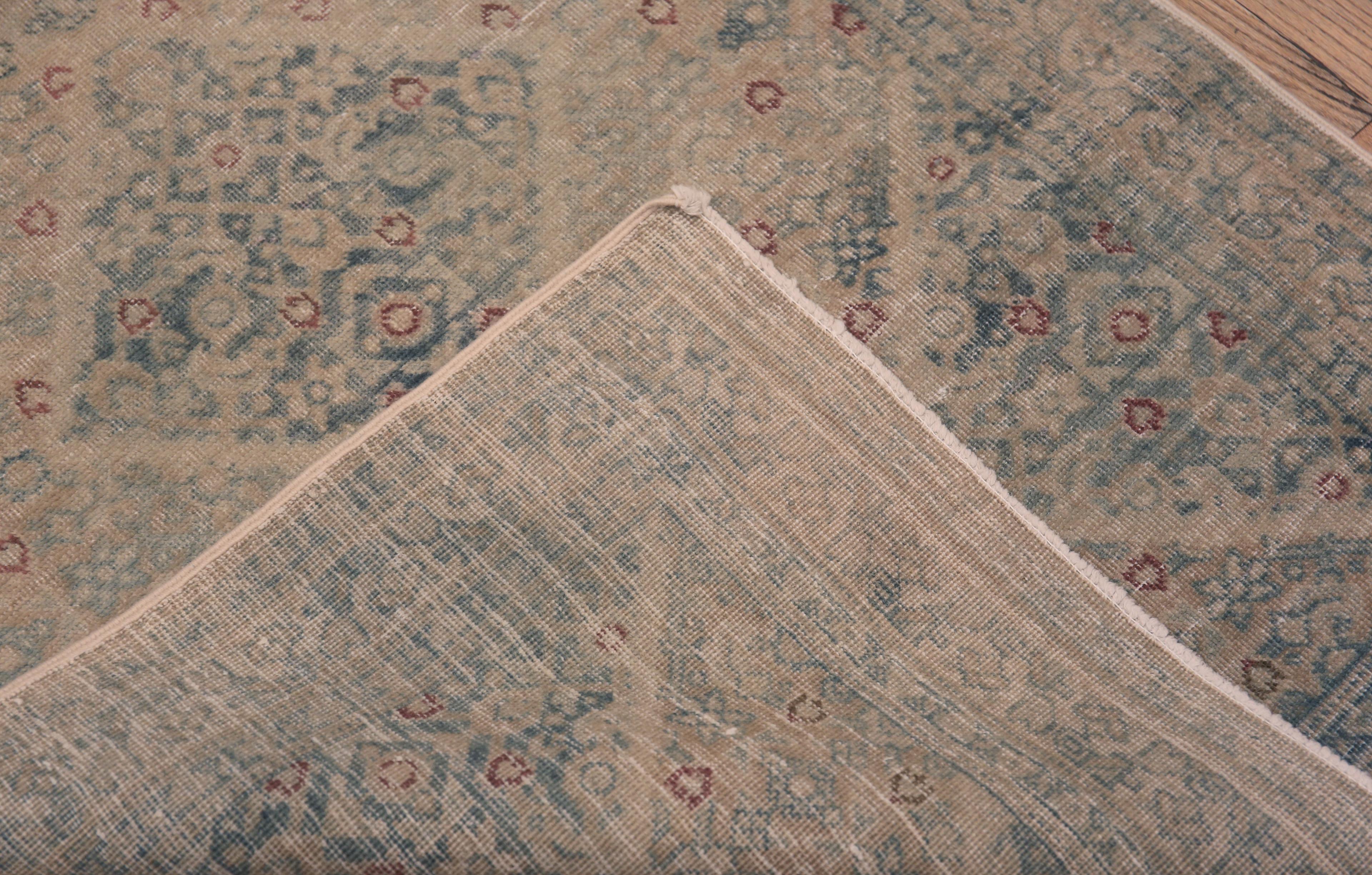 20th Century Geometric Antique Persian Tabriz Runner Rug 3' x 13' For Sale