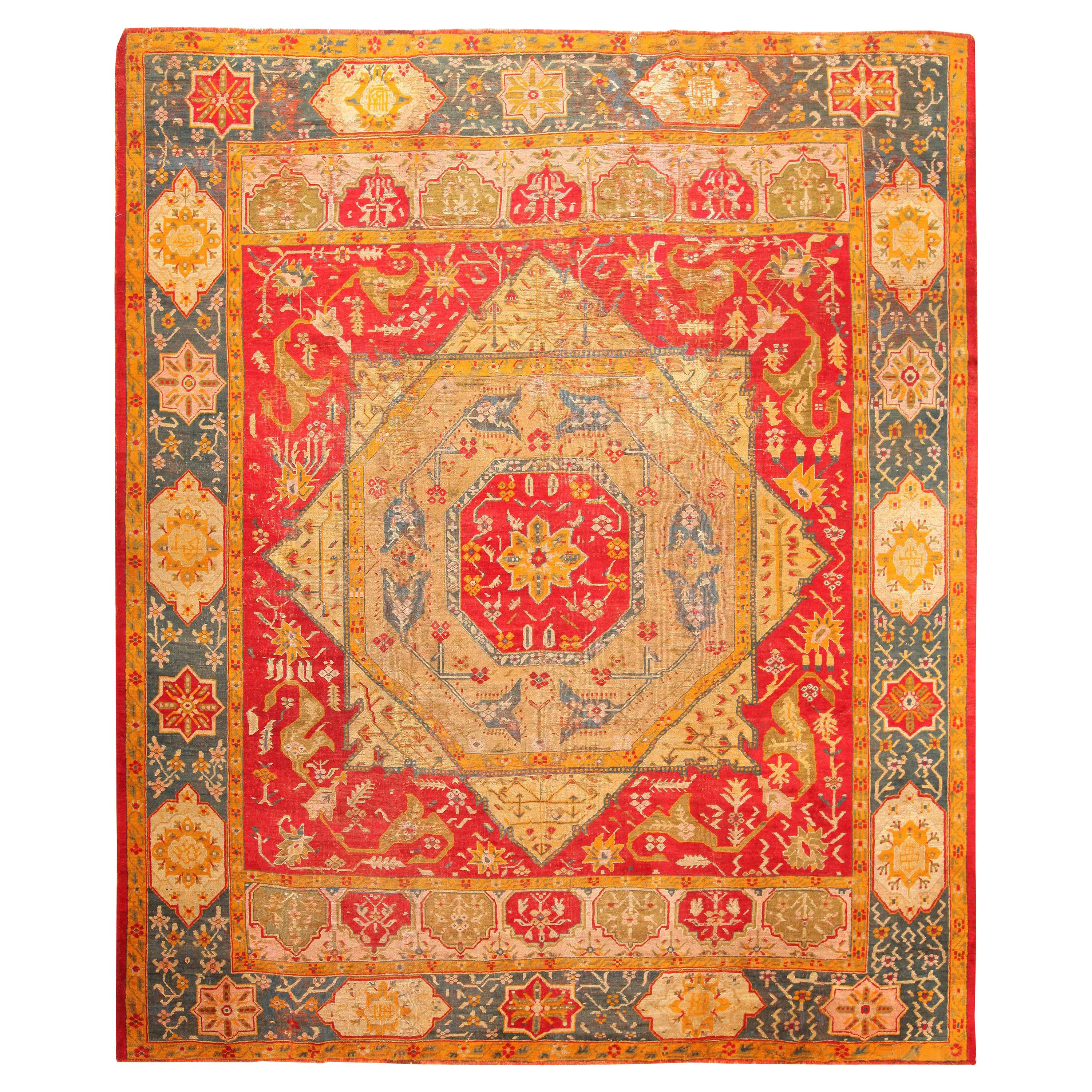 Nazmiyal Collection Antique Turkish Oushak Rug. Size: 12 ft x 14 ft 3 in