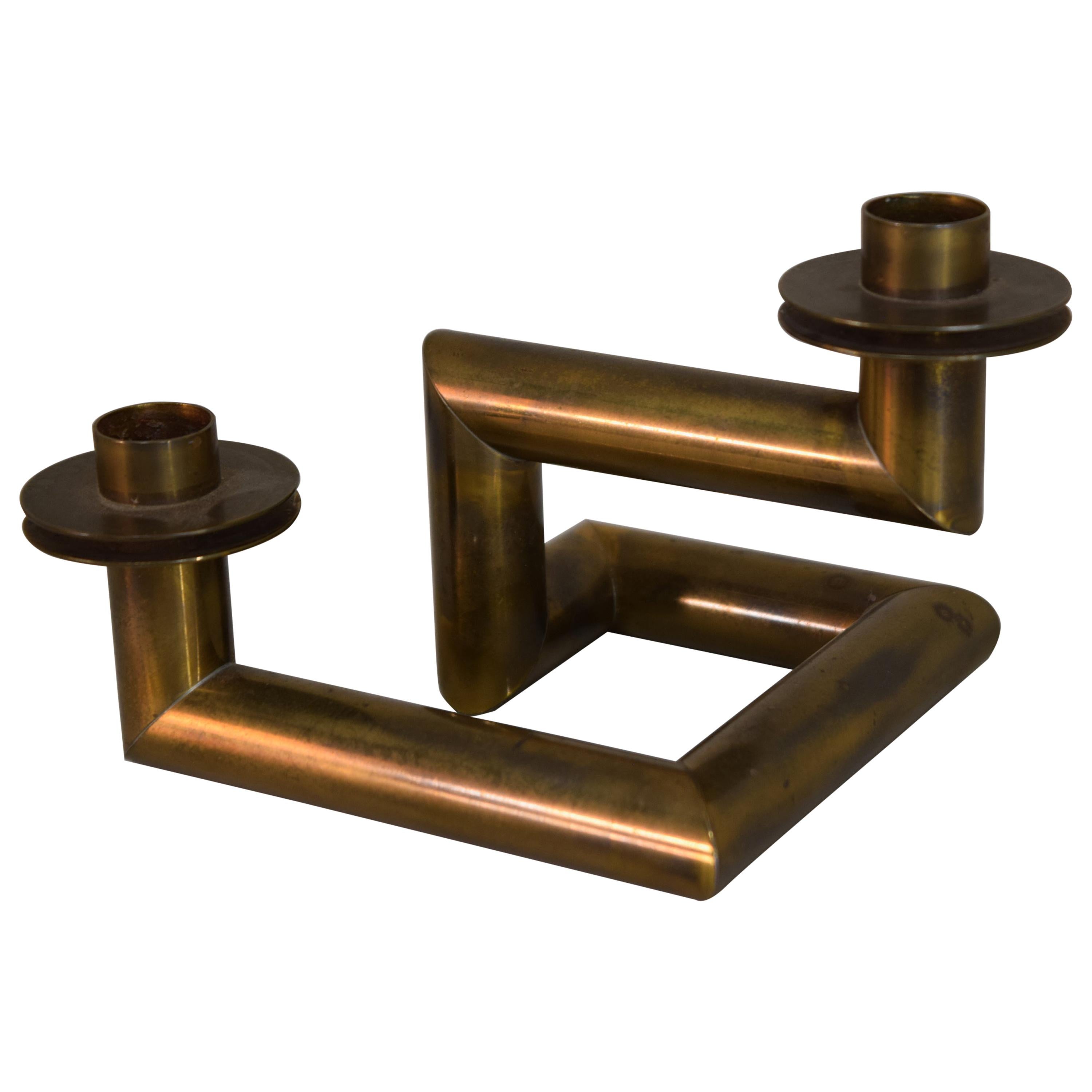 Geometric Art Deco Candle Holder For Sale
