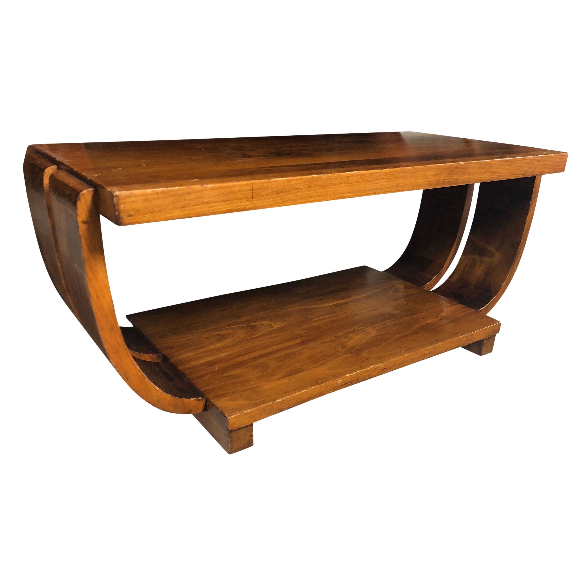 Geometric Art Deco Coffee Table by Gilbert Rohde for Brown Saltman For Sale