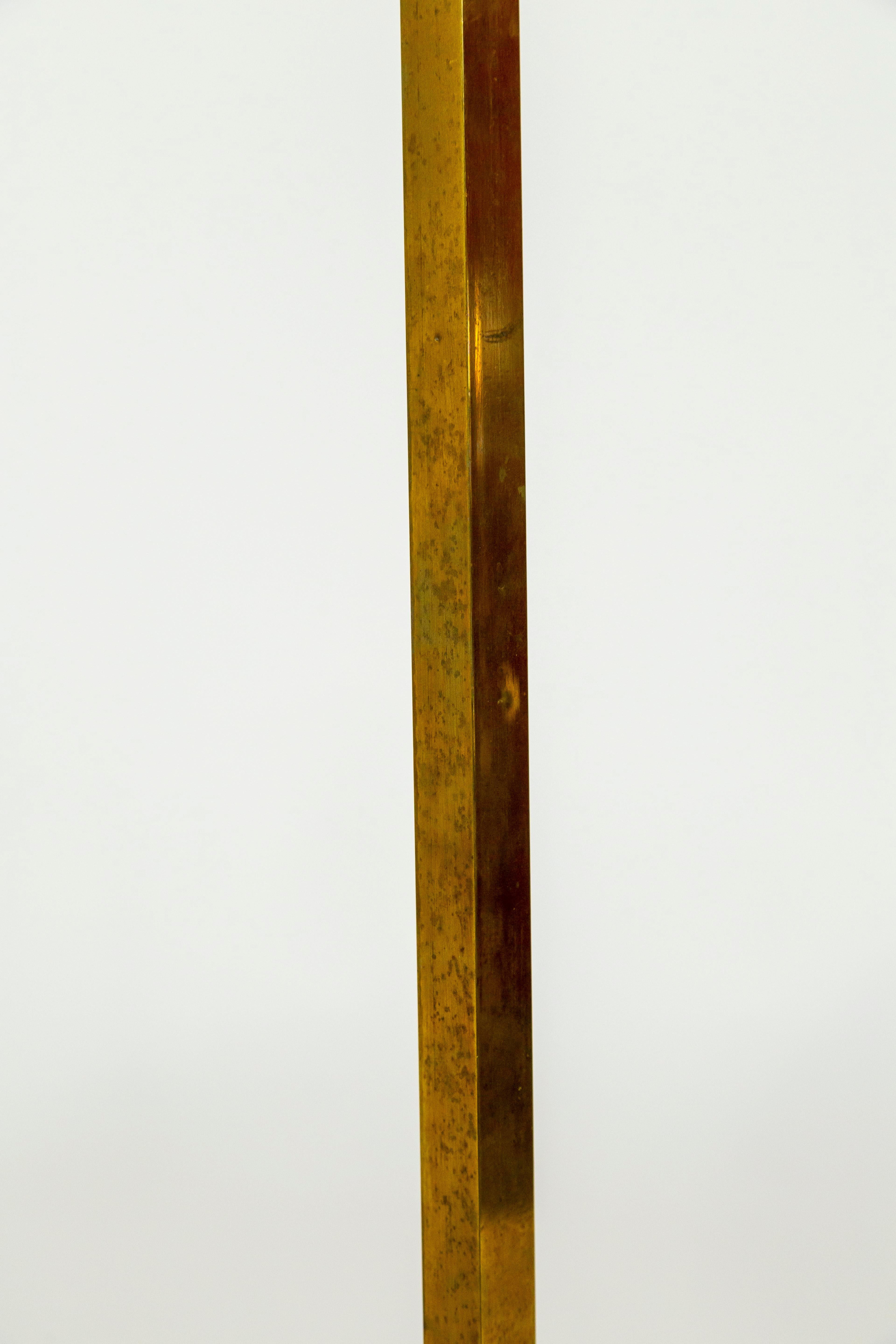 Geometric Arts & Crafts 2-Light Brass Pendant Light For Sale 6