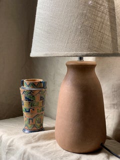 Hand-Painted Aztec Pattern Vase