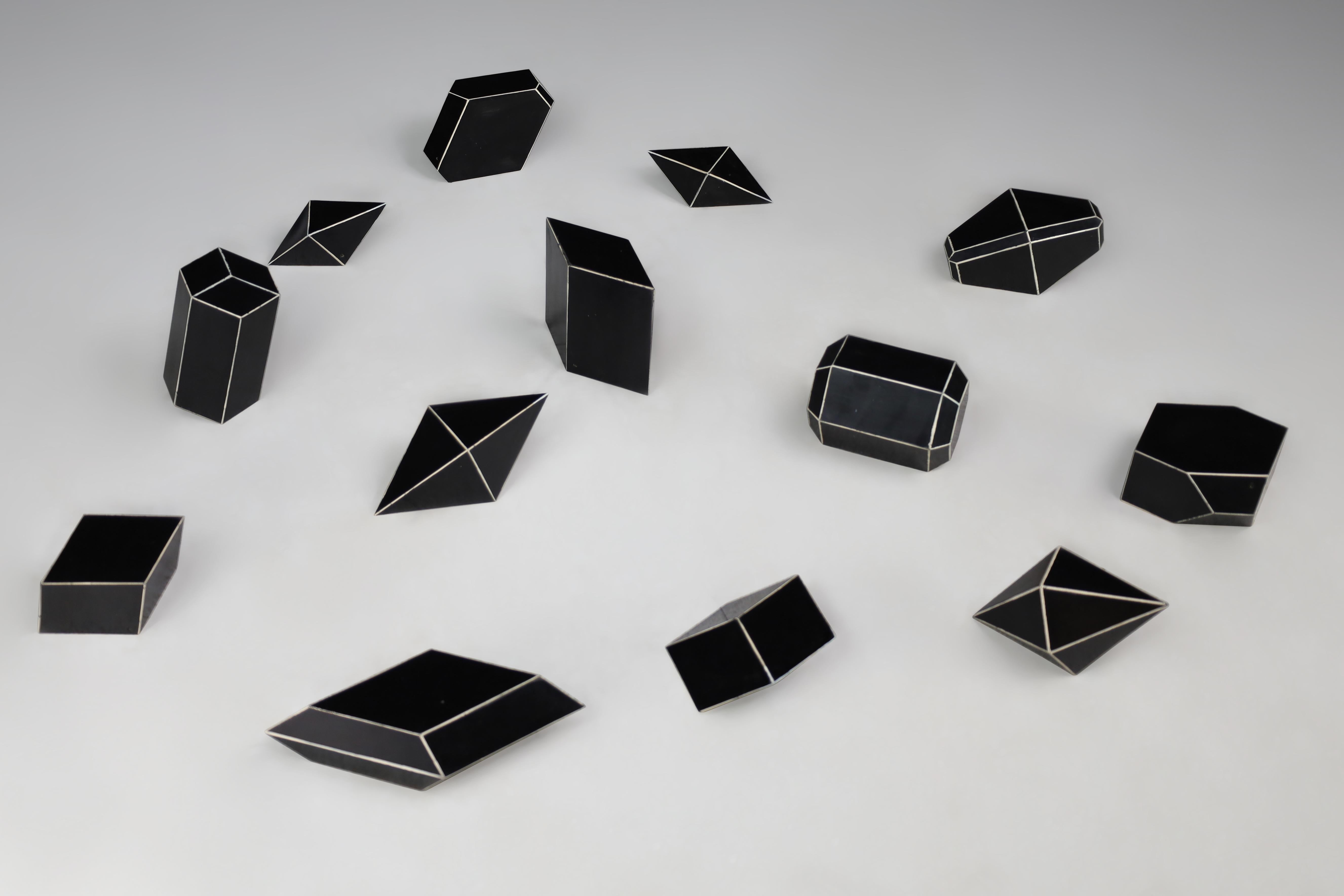 Geometric Bakelite Art Deco Science Classroom Crystal Models Praque, 1930 6