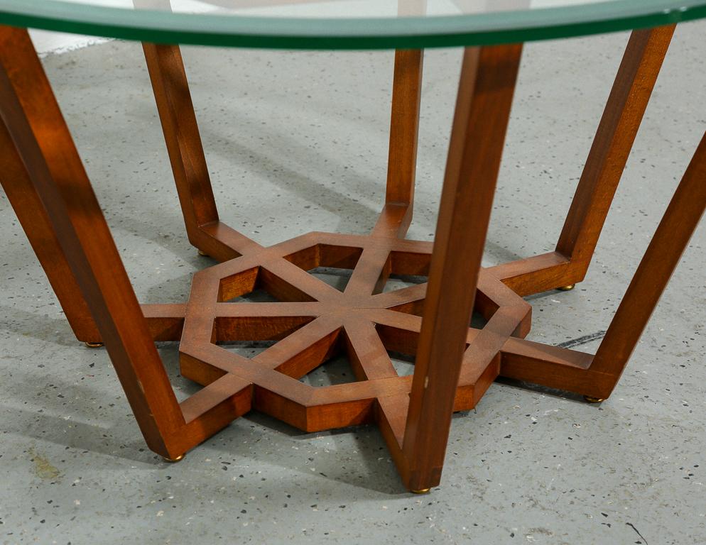 Modern Geometric Base Coffee Table For Sale