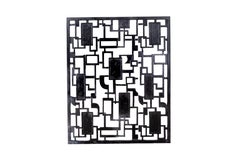Geometric Black Iron Gate Wall Art
