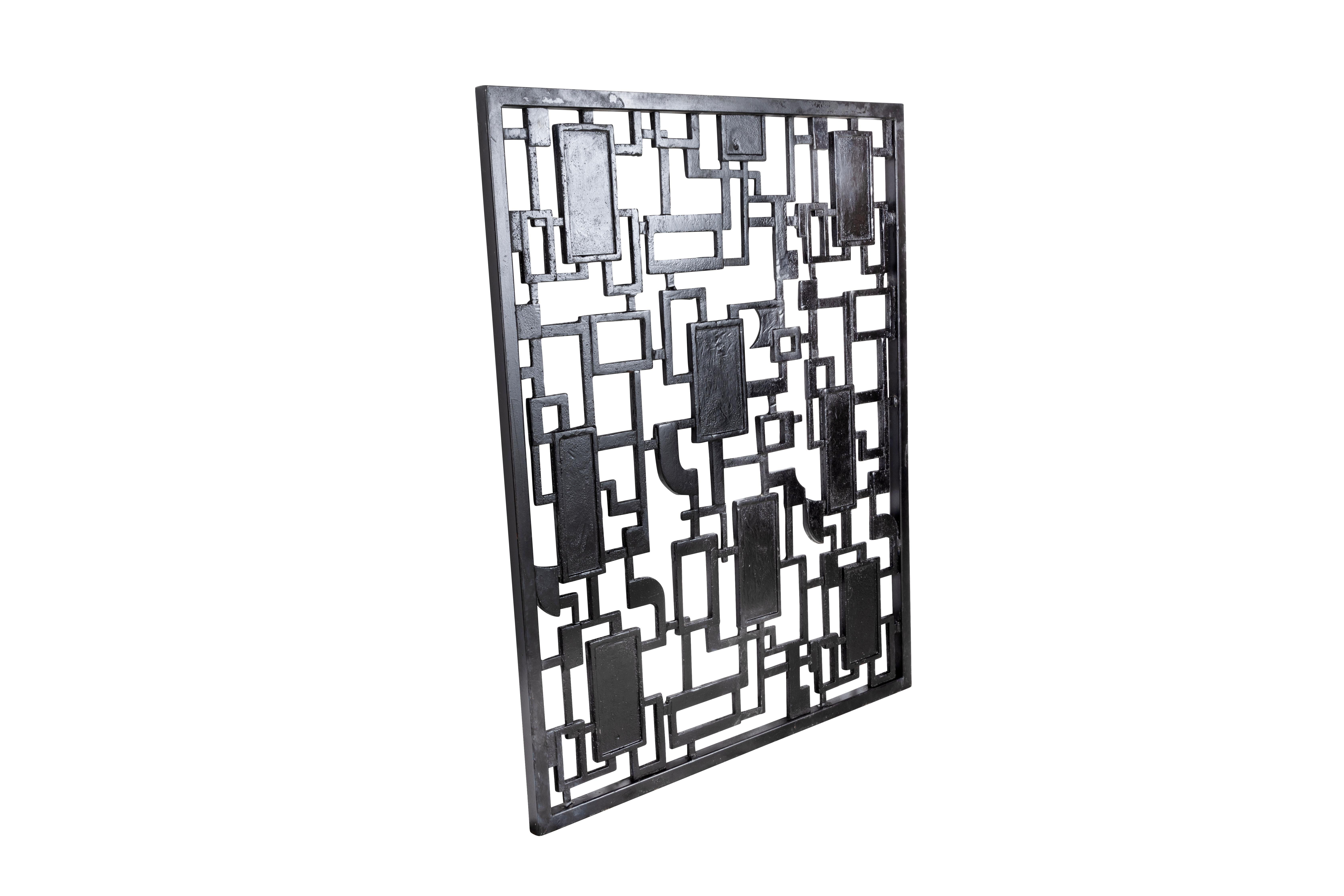 Ferro Arte geometrica del cancello di ferro nero in vendita
