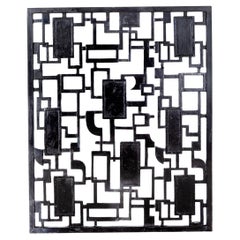 Geometric Black Iron Gate Wall Art