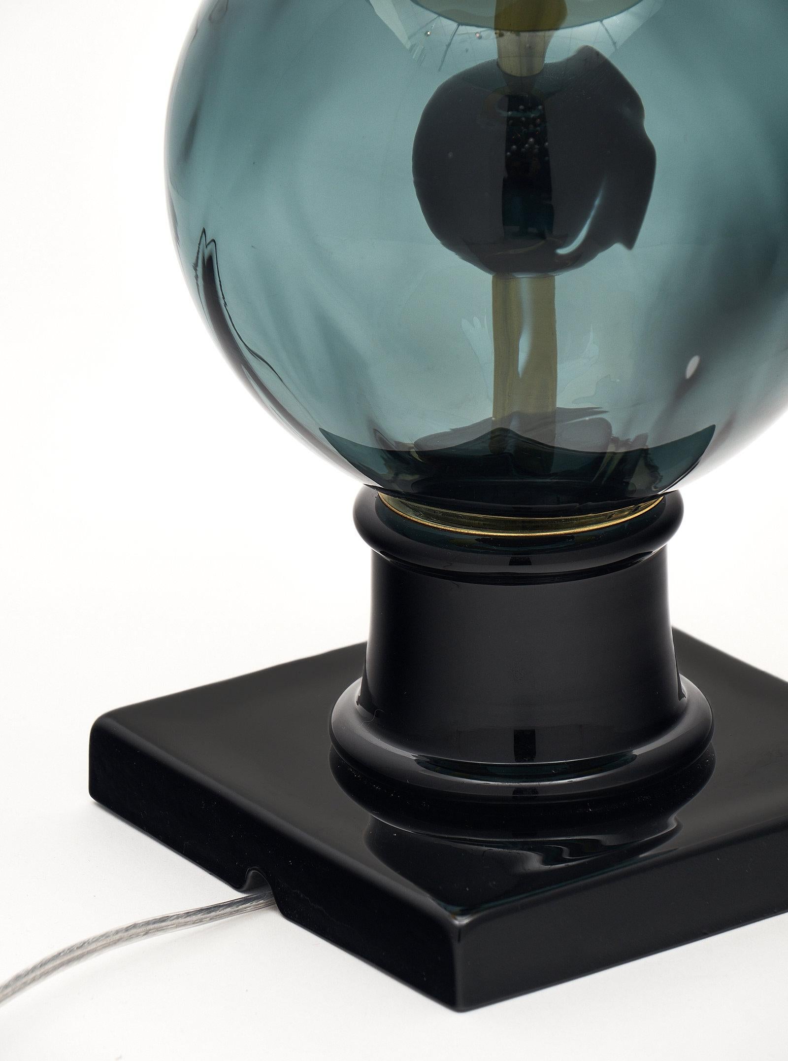 Geometric Black Murano Glass Lamps 3