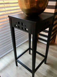 Geometric Black Stained Viennese School Selette, Austria, 1910