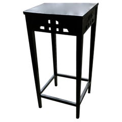 Geometric Black Stained Viennese School Selette, Austria, 1910