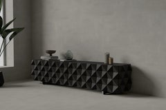 Rocky Tv Stand, Entertainment Center, Low Console in Black by Joel Escalona