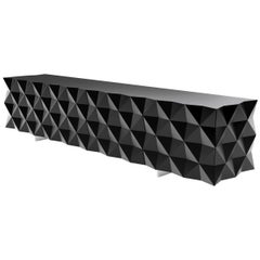 Geometric Black TV Cabinet from Rocky Collection by Joel Escalona