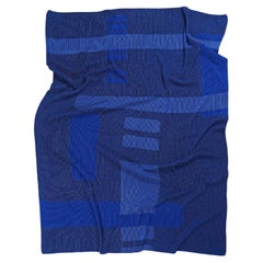 Geometric Blanket in Blue