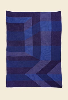 Geometric Blanket in Blue/Purple