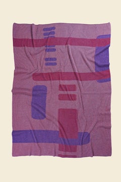 Geometric Blanket in Pink