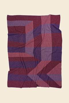 Geometric Blanket in Red/Purple