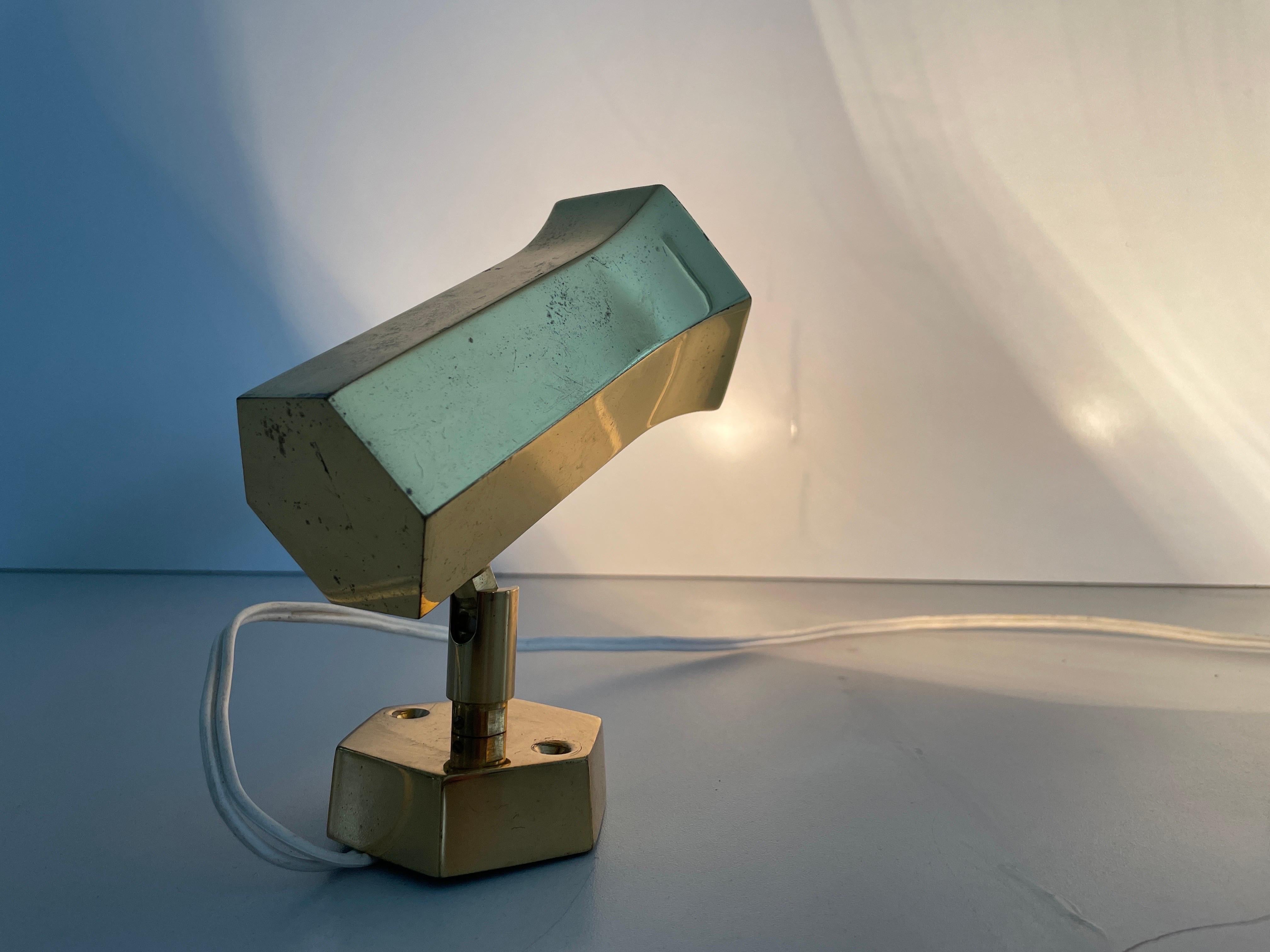 Coppia di lampade geometriche in ottone di Schröder, anni '60, Germania in vendita 6