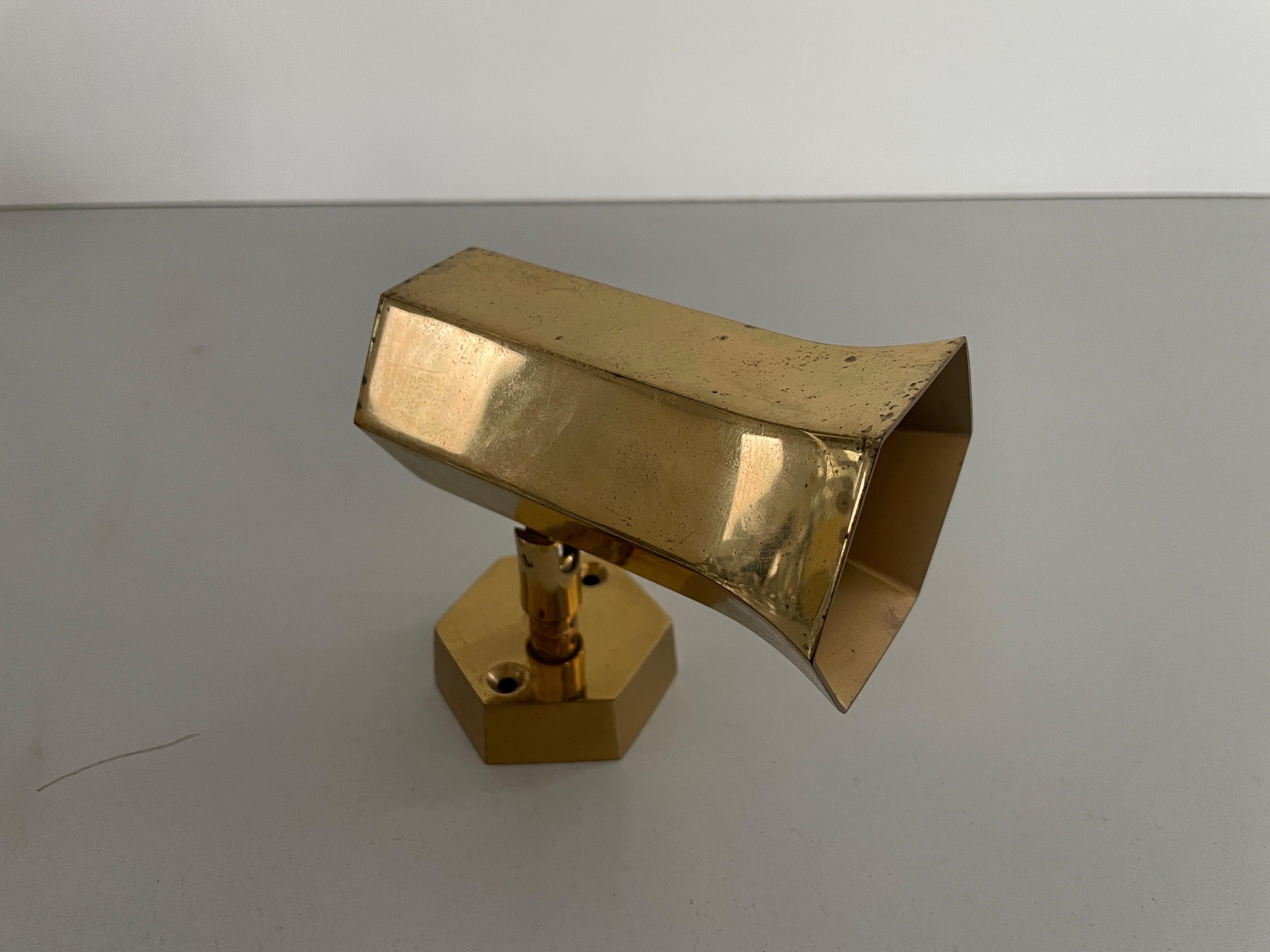Coppia di lampade geometriche in ottone di Schröder, anni '60, Germania In condizioni ottime in vendita a Hagenbach, DE