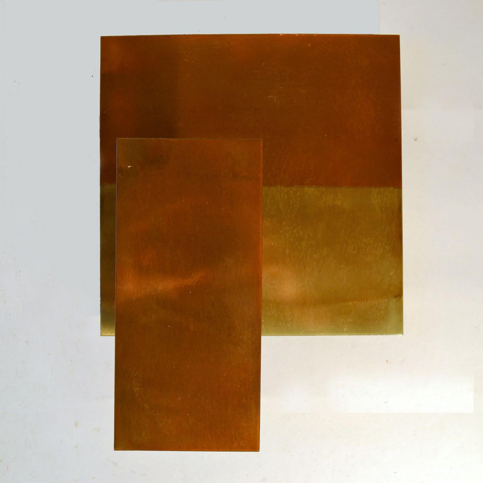 Portavelas geométricos de pared de latón y relieve geométrico de pared Latón en venta
