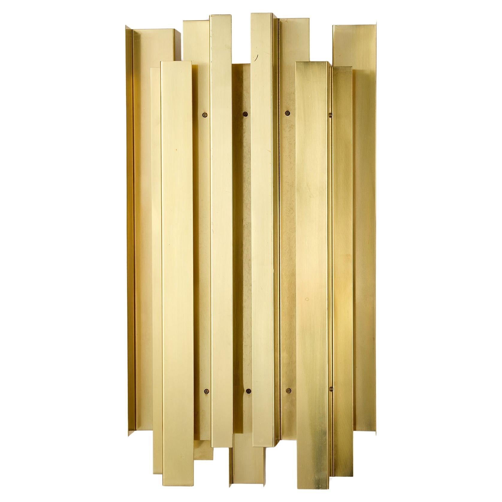 Geometric Brass Wall lamp by Carl Axel Acking from 1960s